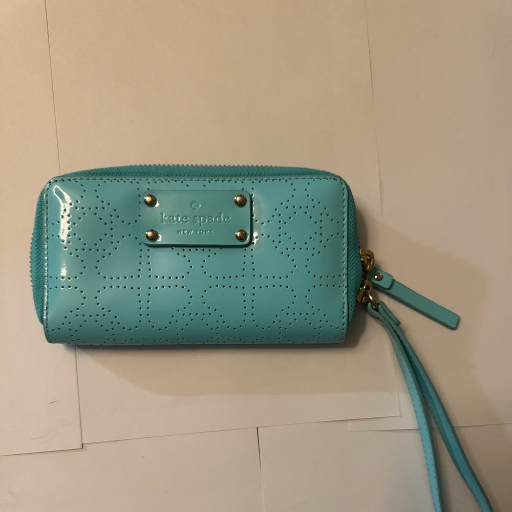 Kate Spade Blue Wristlet Wallet